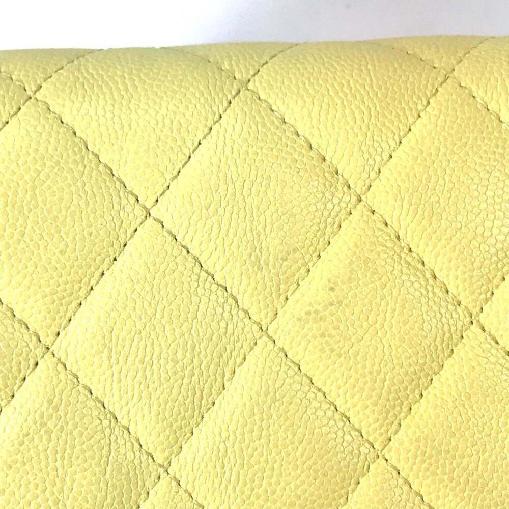 CHANEL Yellow Caviar Leather Logo Wallet - Picture 8 of 16